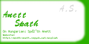 anett spath business card